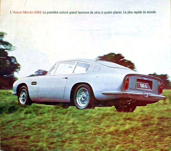 1966 Aston Martin DB6 Brochure Picture - Rear Profile